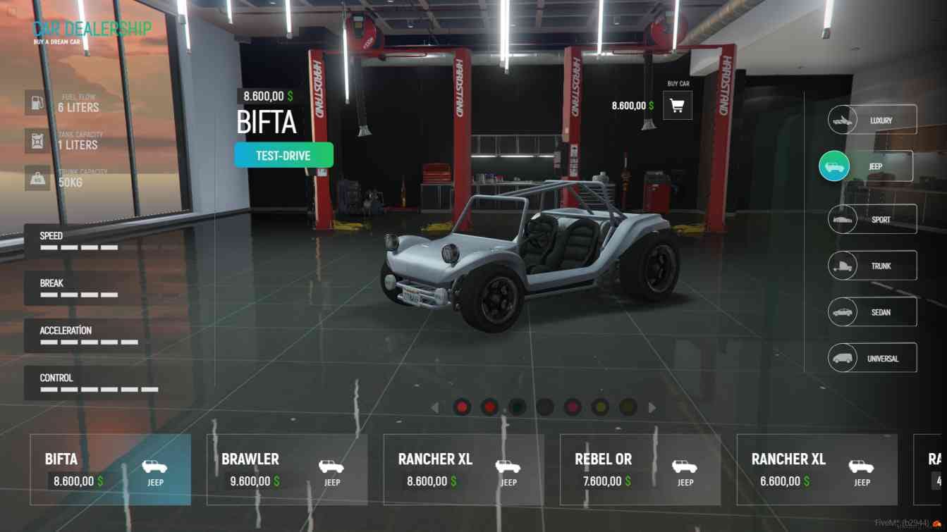 FiveM Vehicle Shop Script