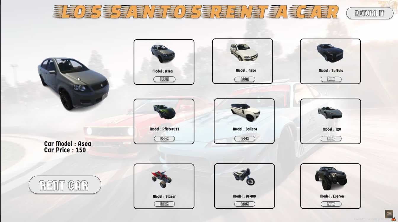 QBCore RentCar